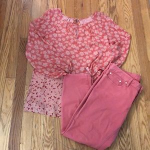Tory Burch Floral Silk Blouse